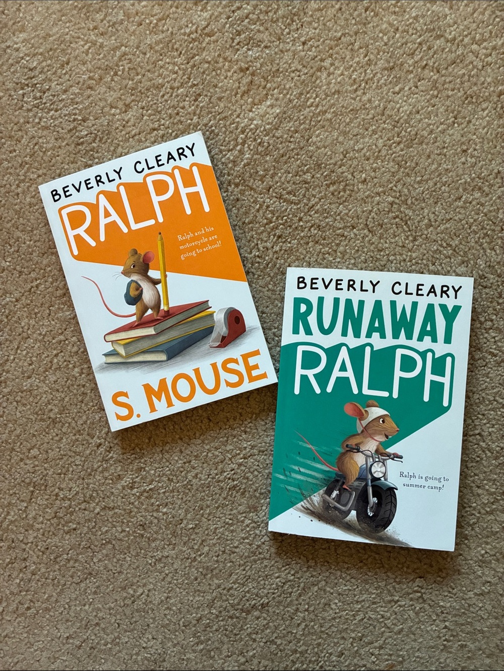 Books “Ralph S. Mouse” & “Runaway Ralph” by Beverly Cleary